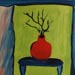Le rideau - Huile - 50x70