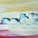 Roches et glaces - Huile sur toile - 30 x 90